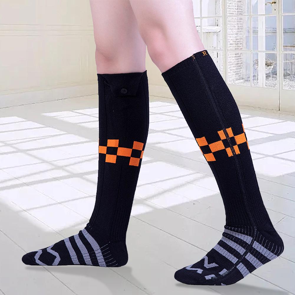 Electric Heated Socks Electric Heating Socks with Built-in Heating Panels Skiing Sock Warm Winter Socks for Camping Hiking