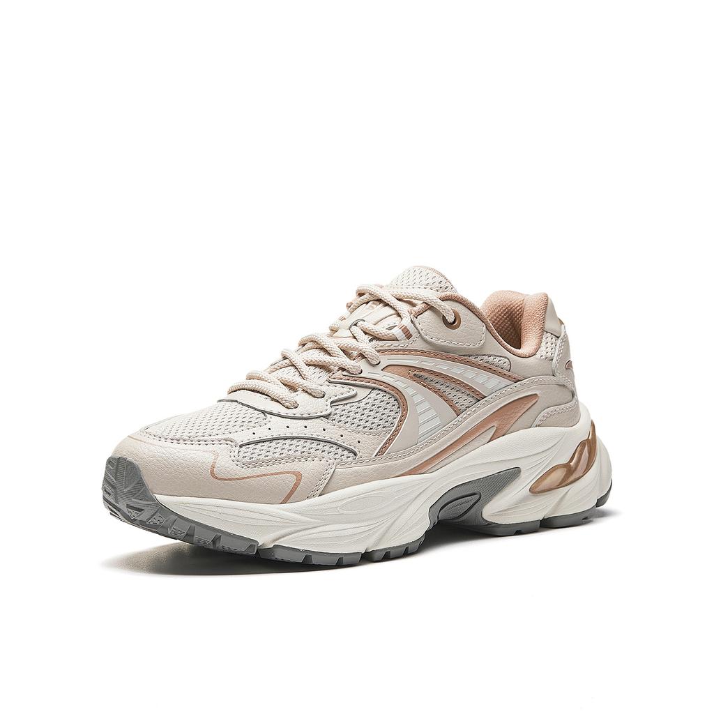 Anta AT802 Cushioning Abrasion Resistant Height Increasing Casual Shoes Women's Chalk/Classic Umber Gray 922618882-4
