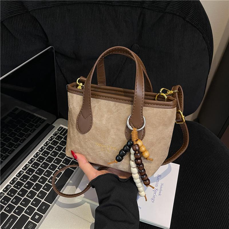 

Shoulder bag women s bag autumn and winter new trend fashion retro simple messenger bag retro portable bucket bag Without pendant коричневый