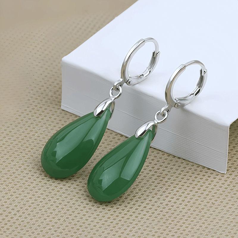 

Ретро Зелені Круглі Кафи для Вух: Жіночі сережки ципао в давньокитайському стилі Gold Plated