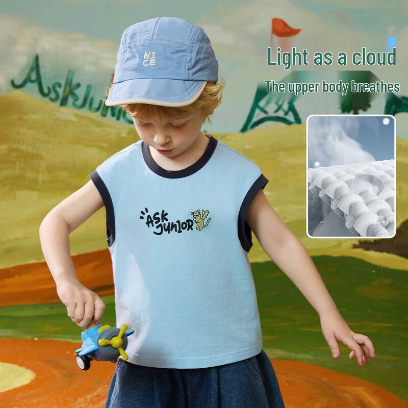 ASK JUNIOR Boys  Cotton Sleeveless Athletic Tee 130