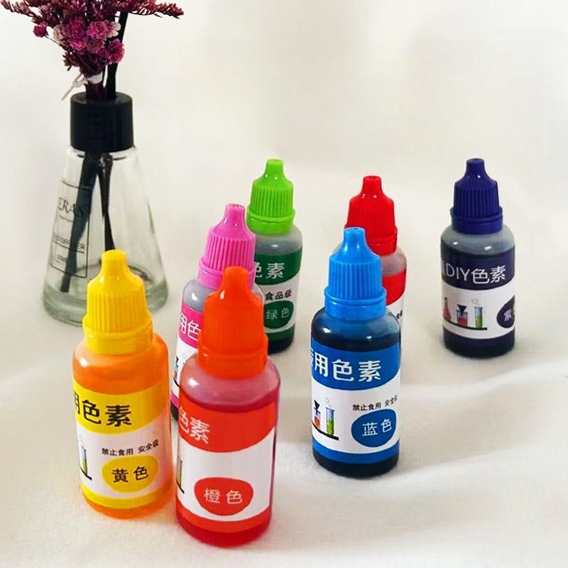 8 Colors Food Grade Pigment 10ml Bottled Tie-dye Children's DIY Material Science Experiment Supplies Educational Aids