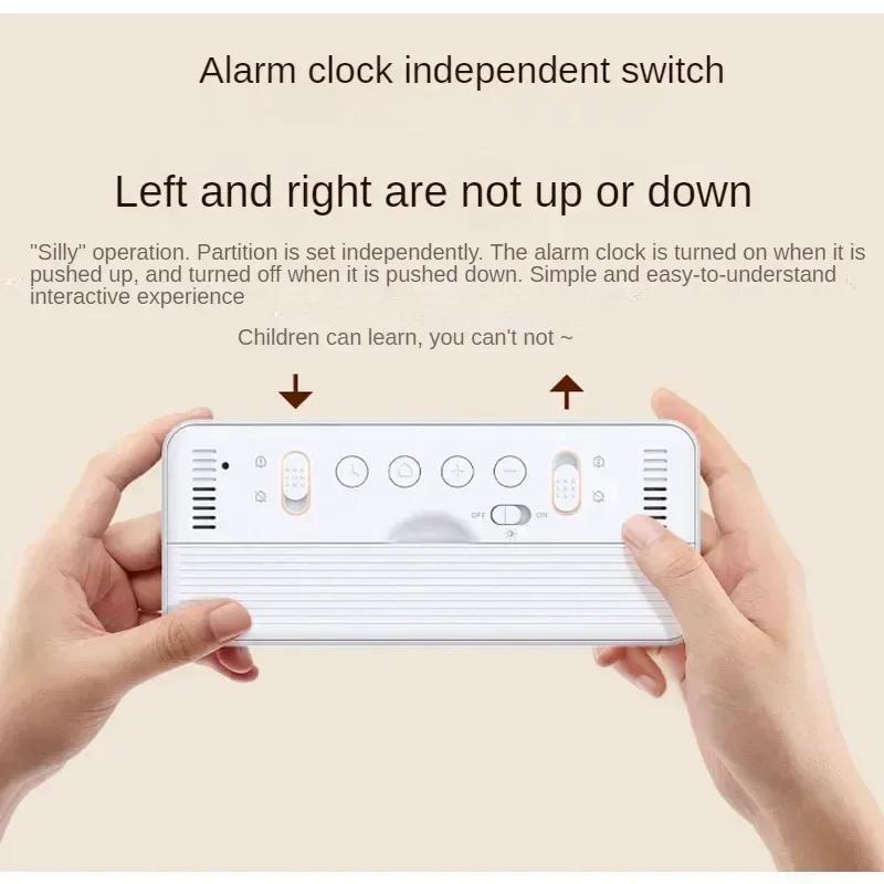 Table Electronics Wall Temperature Digital Alarm Clock Humidity Calendar Week Bedroom Child Desk Watch Night Light Decorations