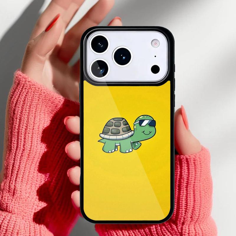 Cute Cartoon Turtle Phone Case for iPhone 17 16 15 14 13 Pro Max Back Cover for 12 11 Pro Coque