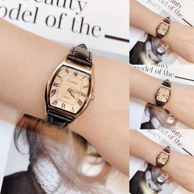 Relógio Eletrônico Feminino da Moda com Pulseira de Couro – Relógio de Pulso Digital Elegante para Senhoras, Design Elegante, Presente Ideal para Aniversário, , Uso Diário