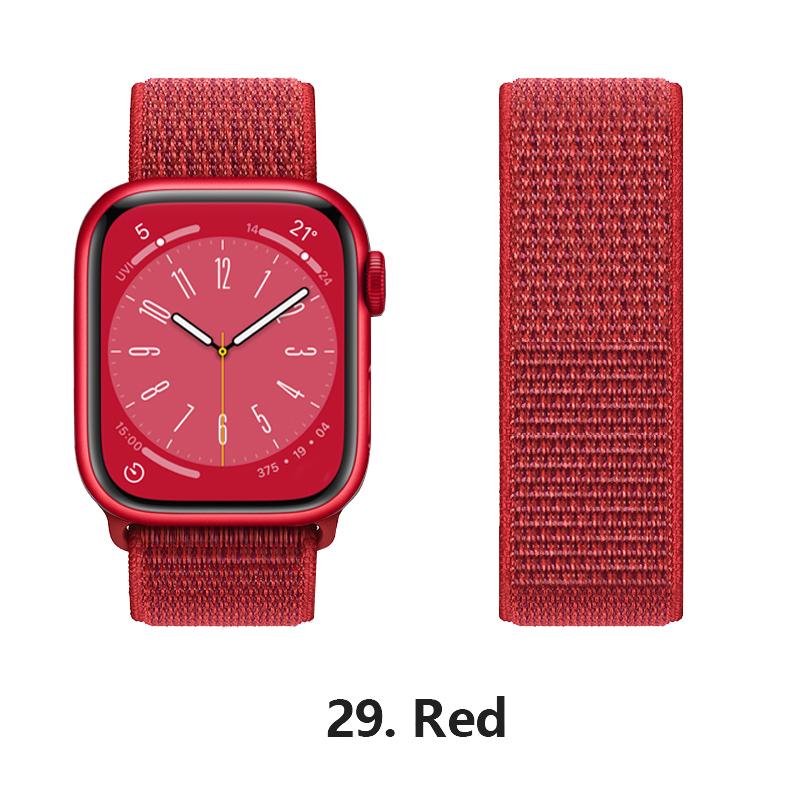 Nylon Strap For Apple Watch 10 Bands 46mm 44mm 40mm 45mm 41mm 49mm 42mm 38mm Bracelet Correa iwatch Series 8 se 7 6 3 9 11 40 mm
