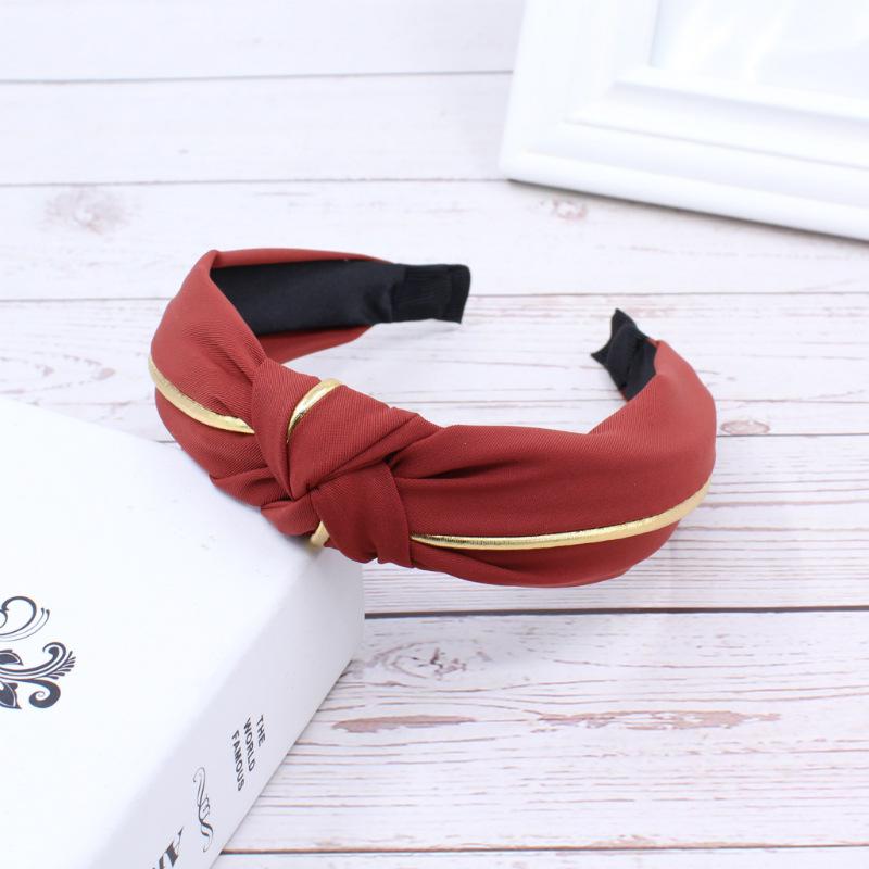 Fabric headband female Yiwu headdress jewelry autumn and winter feeling wide edge versatile high skull top headband hairpin