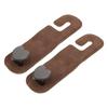 HEROFFIX Wallet and Bag Cell Phone Car Seat Headrest Sturdy Car Seat Back Organizer Brown Faux Leather Metal X Holder, 2-Pack, Holder, Hook, Hook,