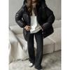 2025 Winter New Women's Drawstring Slim Fit Cotton Coat with Hood Zipper Warm Comfortable Outerwear for Europe and America
