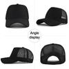 New Hard Top Baseball Cap 5 Panels Solid Color Mesh Hat Breathable Peaked Cap Men Women