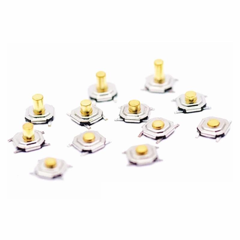 50PCS 4x4MM Push Botton Switch 4x4x1.5 /1.6/1.7/2/2.3/2.5/3/3.5/4.3mm Copper Head SMD PCB Tactile Push Button Switch 4x4x4.3mm