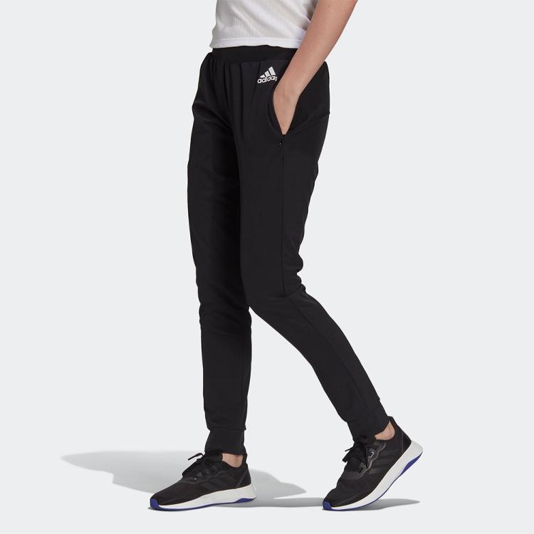 Adidas Womens Slim Fit Training Jogger Pants Women Bottoms Black GV5172