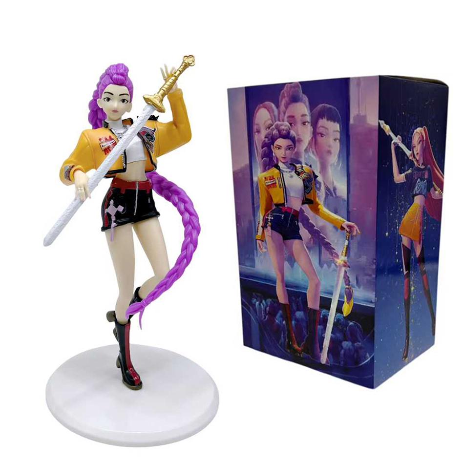 18-20cm Anime Peripheral Hot Kpop Devil Hunter Korean Idol Rumi Mira Zoi Action Figure Statue Model Desktop Decoration Toy Gifts