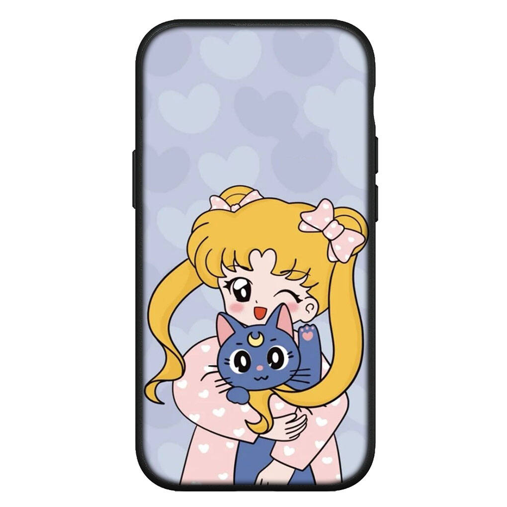 Hülle für iPhone 17 16 15 Xiaomi Poco Redmi Note 14 13 12 11 Pro Max 9 16e Samsung Galaxy S25 S24 S23 OPPO Huawei Sailor Comics Moon Handyhülle for iPhone 11 Pro Max rehbraun