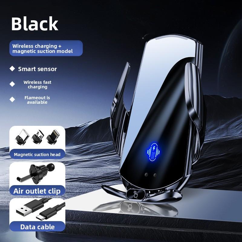Car Wireless Charging Mobile Phone Holder Induction Opening and Closing Car Navigation Car Holder Wireless Charging 15W