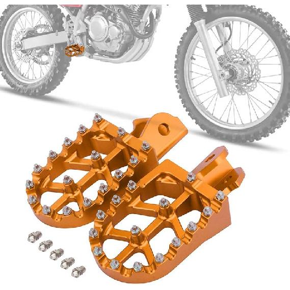 Dirt Bike Foot Pegs,Motorcycle Footpegs Wider Foot Rest Pedal CNC for CRF250F 19-23 XR150L 15-23 HAWK 250 CRF150F CRF230F 03-19 Red