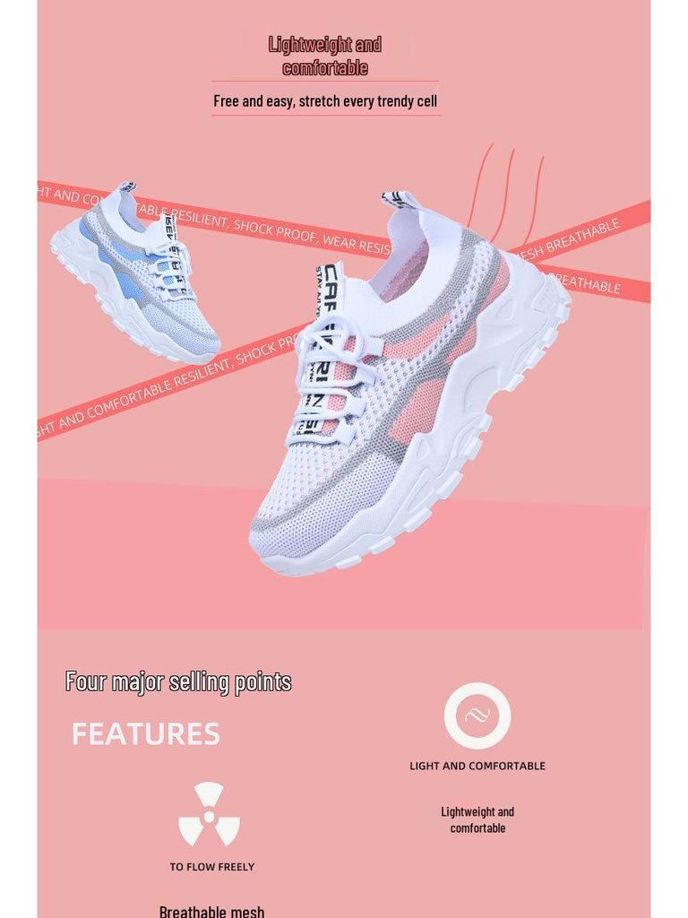 Dicke Sohle Damen Freizeitsneakers zum Einkaufen und Laufen - Neue Mode Studenten Schuhe von TEMU