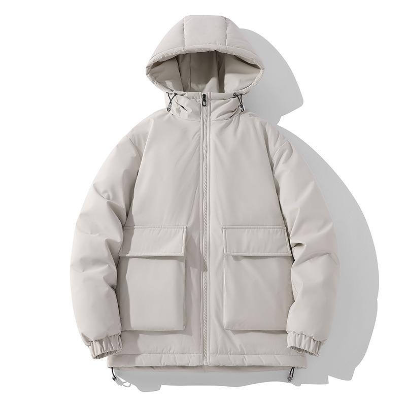 Padded Clothes Men's Winter Loose Solid Color Padded Clothes Thickened Tooling Padded Jacket Warm Casual Versatile