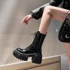 Locomotive heightening autumn and winter new ultra-light platform boots short boots 2025 small British Martin boots women's medium tube