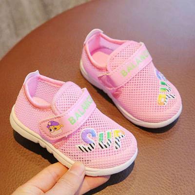 Solid Bottom 0-1-3 Year Old Baby Breathable Mesh Shoes Boys and Girls Sports Shoes Summer Soft Sole Non-slip Baby Toddler Shoes