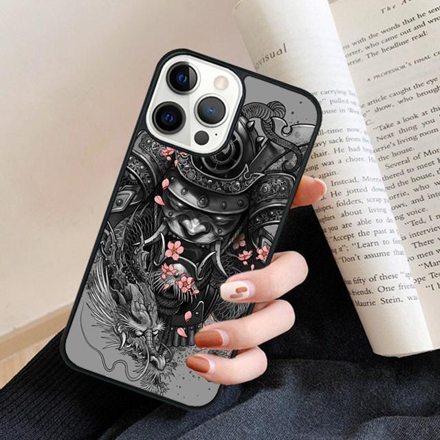 Japanese Oni Hannya Demon Mask cool Phone Case Back Cover for iPhone 17 Air 16 15 14 13 11 12 Pro Max Plus Coque