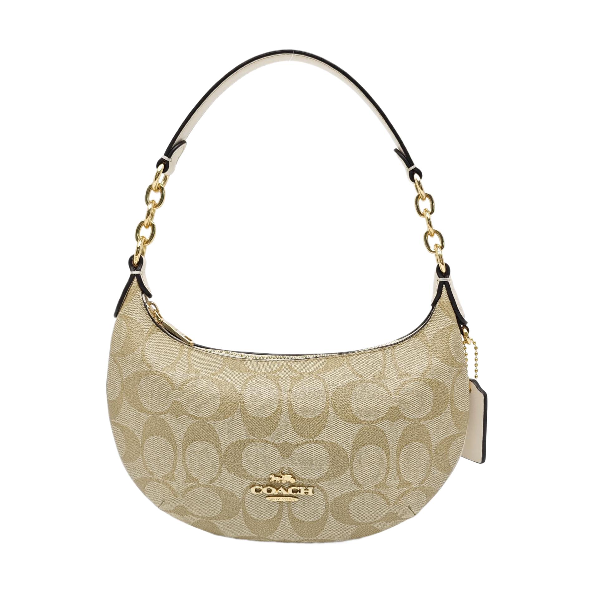 [Pre-Owned] Payton 21 Classic Monogram Zipper Closure PVC Leather Half Moon Shoulder Bag - Excellent #LBZFR7 ONE SIZE