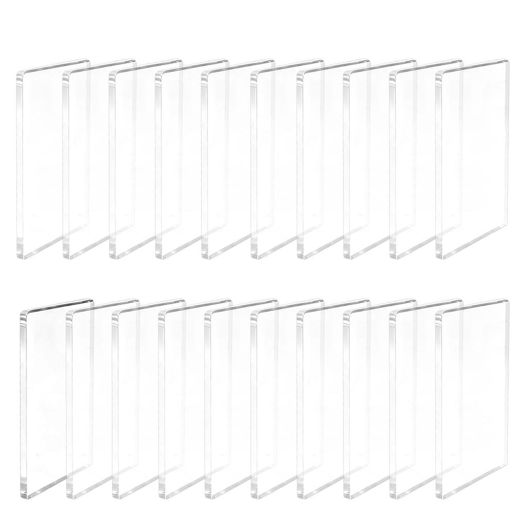 Clear Acrylic DIY Refrigerator Magnet Set Square Shape Durable Transparent Acrylic Blocks for Custom Decoration and Craft Projects