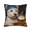 Border Collie Drinking Beer Funny Dog Meme Pillow Covers Printed Cushion Cover Gift Throw Pillow Case Cover Chair Multiple Sizes