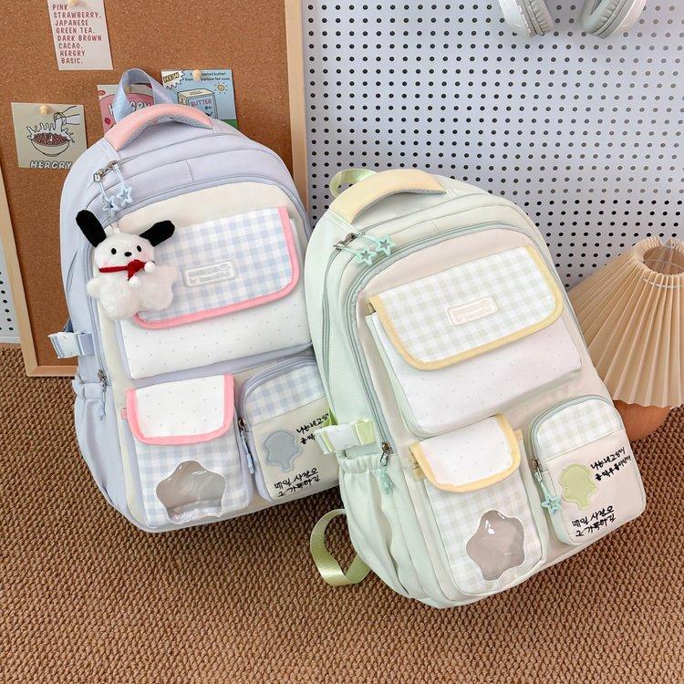 Schoolbag high value cute girl pain bag backpack ins schoolbag college junior high school large capacity student backpack