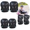 Nicheez Protector Skateboard Bicycle Kids Adults Practice Skate Kickboard Bike Elbow Knee Guard Pad Elbow Knee Wrist Protection 6 Piece Set Injury
