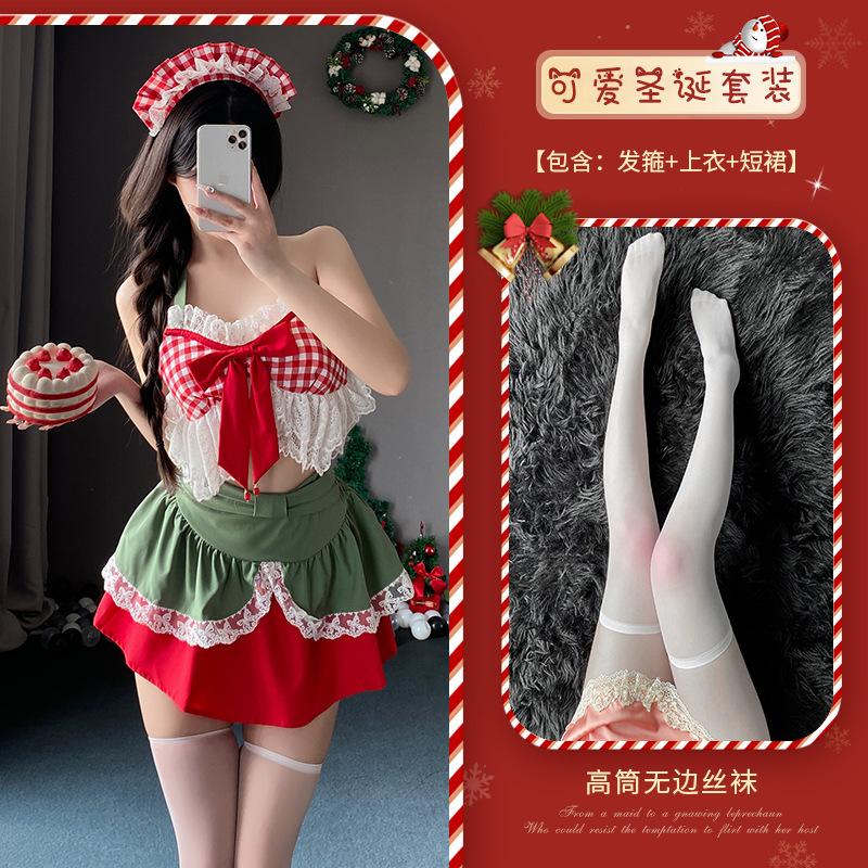 Xianyi Sex Underwear Christmas Clothing Sweet Girl Uniform Cute Maid Clothing Bed Passion Small Breast Set Temptation 655