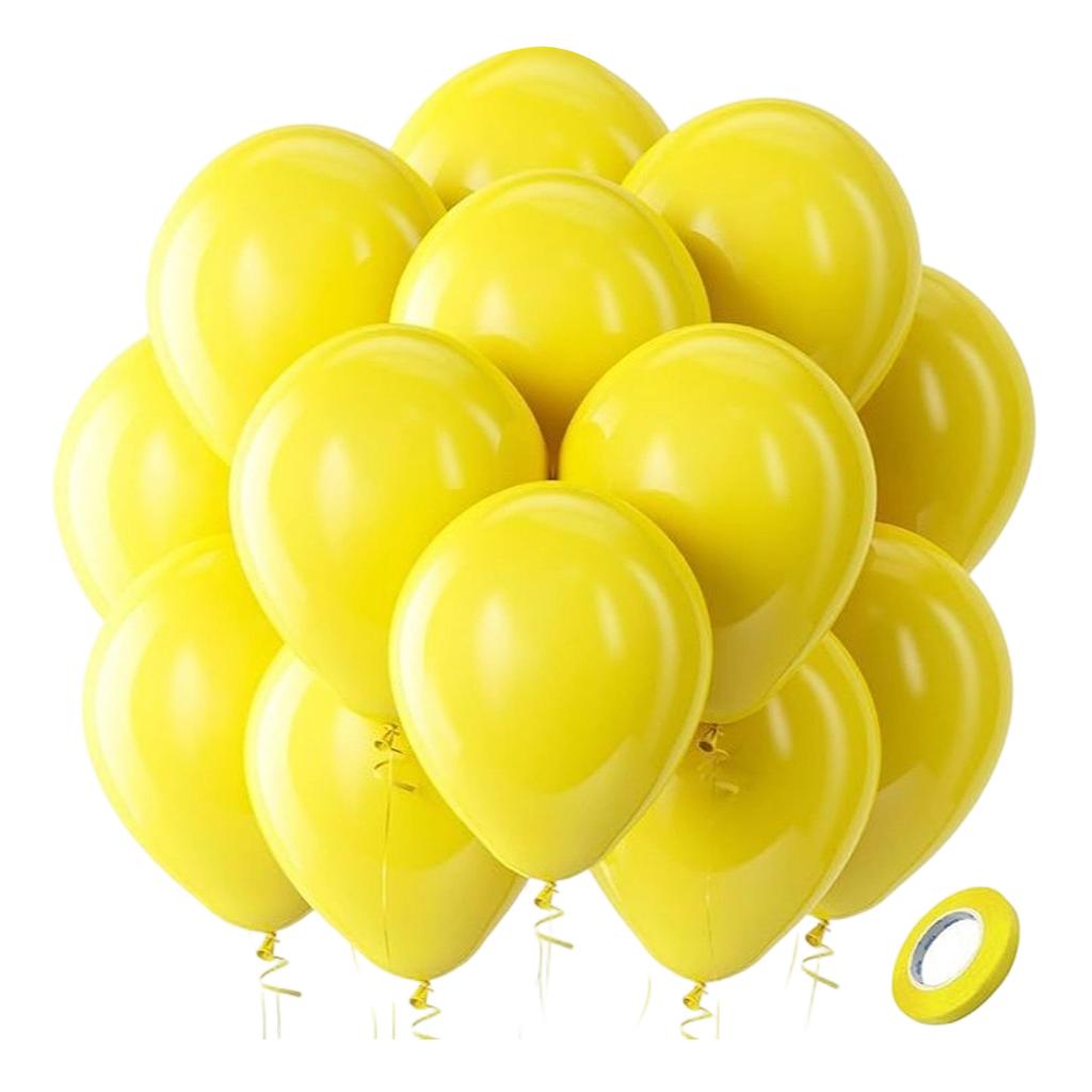 Latex Balloons, 100 Balloons Per Pack, 12-inch Round Helium Balloons, Brightly Colored, Suitable For Birthday And Party Decorations.(Sending Ribbons)