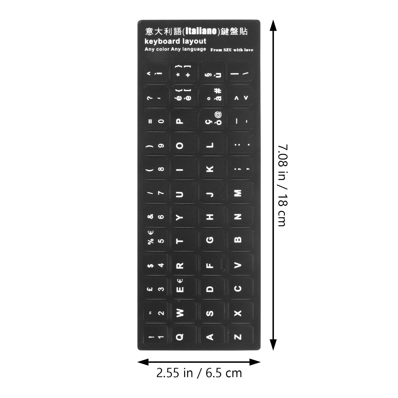 10pcs Italian Language Keyboard Stickers Universal Replacement Skin Laptop Notebook Multi-Language Layout Keyboard Protector