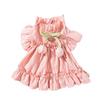 Reusable Dog Princess Dress Soft Bowknot Lace Puppy Clothes Cute Dog Tulip Pleated Dress  Summer