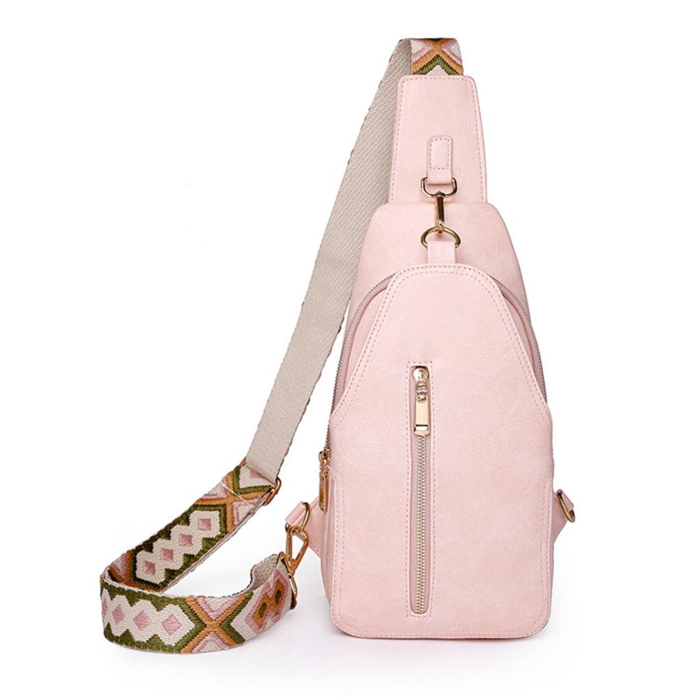 Bohemia Style Women Chest Bag PU Leather Sports Shoulder Bag Fashion Women's Fanny Pack  Unisex