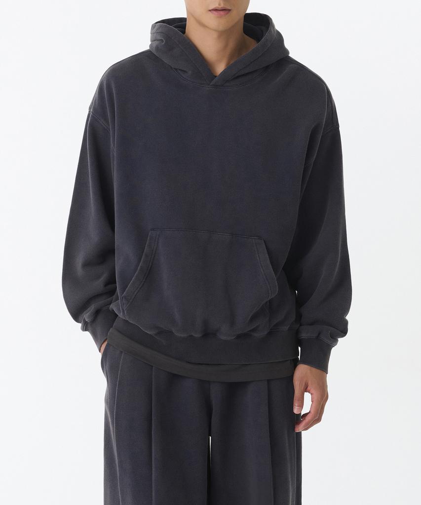 Frost-Dyed Oversized Hooded Sweatshirt [Navy]