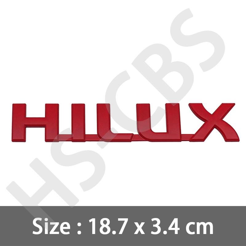 3 Color Metal HILUX Labeling Logo 3D Car Letter Rear Trunk Sticker Badge Tailgate Emblem Car Styling Accessories