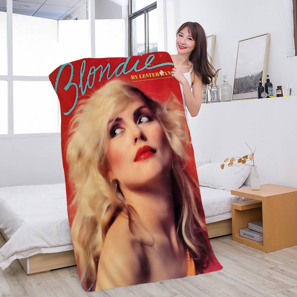 Punk Rock Band B-Blondie Microfiber Printed Beach Towel Mountain Climbing Yoga Beach Swimming Running Absorbent Soft Towel