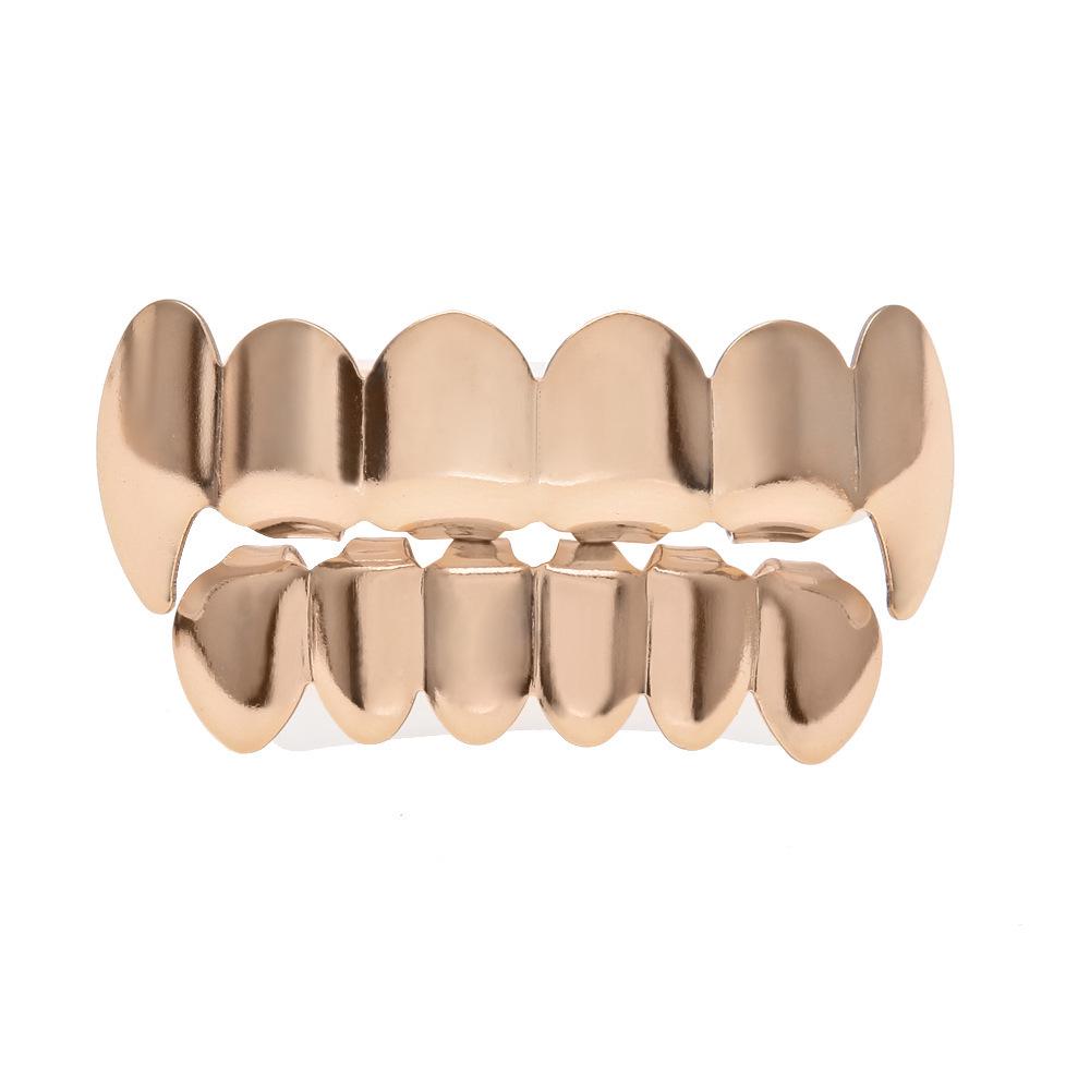 Trendy Hip Hop Grillz: Multi-Specification Hollow Pattern Six Teeth Jewelry