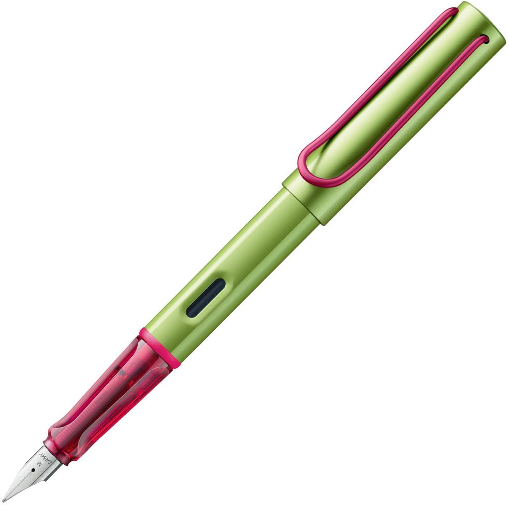 LAMY disco fountain pen with ergonomic grip and polished steel nib Lightweight aluminum body Includes LAMY T 10 blue cartridge AL-star - Medium-sized