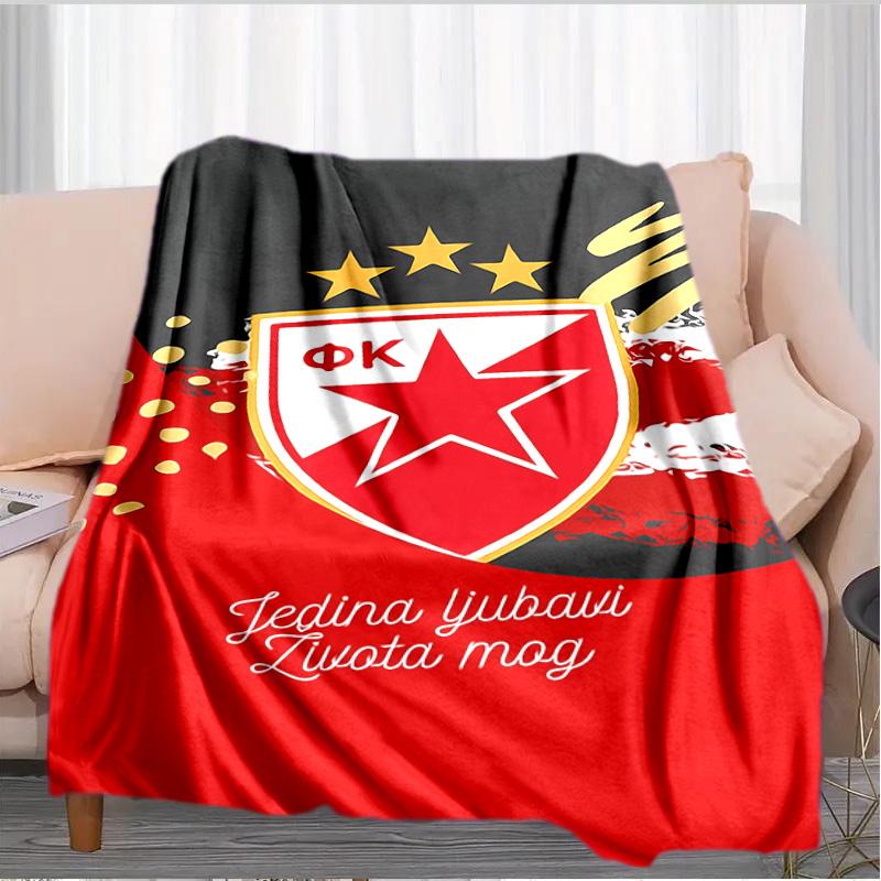 Roter Stern Decke Geeignet für Sofas, Betten, Büros und Camping - Perfektes Geschenk für Halloween Weihnachten