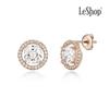 [LsSHOP] 14K Luminous Cubic Earrings (Gold Plated)_LJ5079BRE