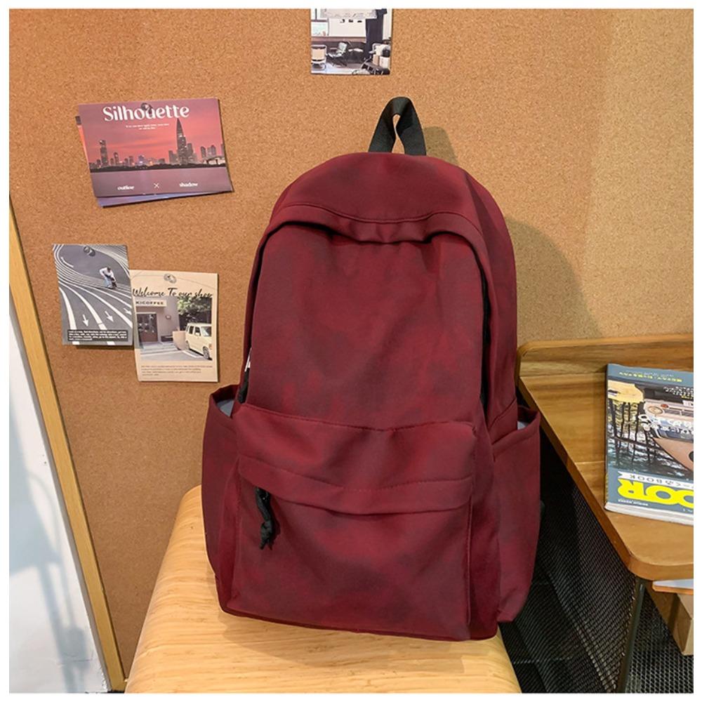 School bags for women and men college students trendy college students high school students and large capacity backpacks for primary school students красный