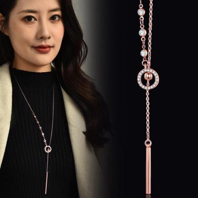 Women’s Versatile Long Sweater Necklace - High-End Korean Fashion for Autumn/Winter