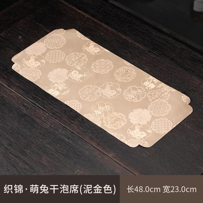 Chiński Styl Ścierka do Herbaty Wodoodporne Podkładki pod Filiżanki Kreatywny Brokatowy Królik Podstawka pod Napoje Mata Stołowa Świeża Ścierka do Herbaty Serwetki Nowe