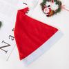 60pcs Christmas Santa Hats Soft Polyester Non-Stretch Fabric Christmas Decorations Gifts for Adults Children Christmas Clothes