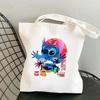Lilo & Stitch Print Canvas Shoulder Backpack and Shopping Bag
