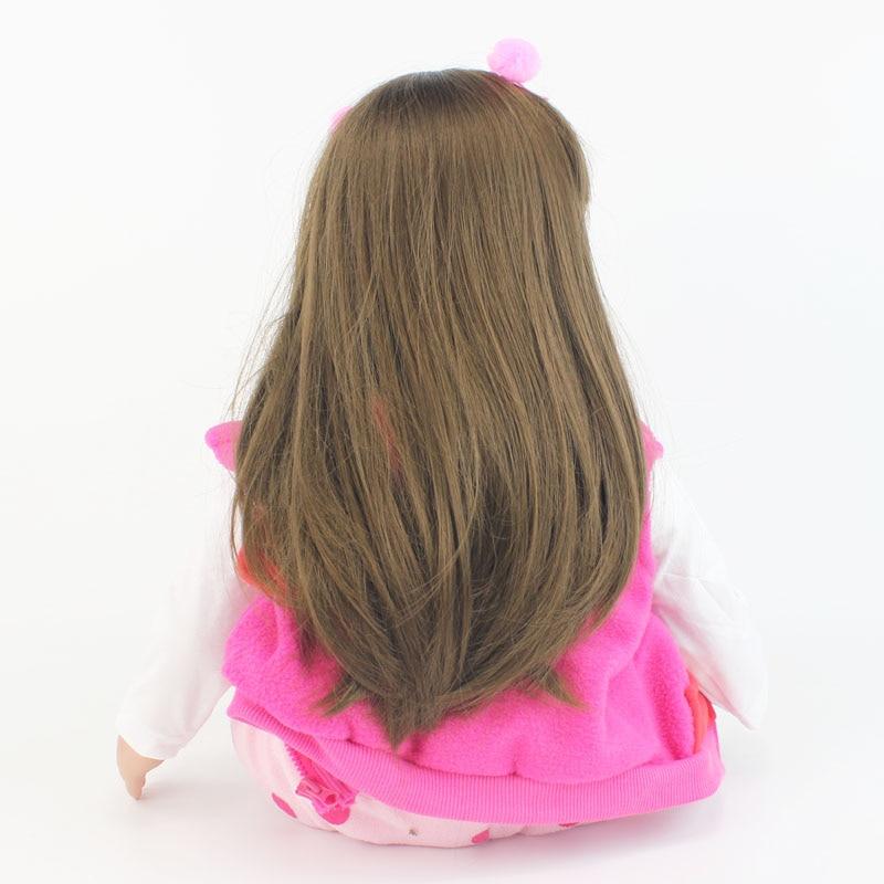 BZDOLL 60cm Reborn Toddler Doll 24inch Soft Silicone Vinyl Princess Baby Alive Girl Lovely Child Birthday Gift Toys