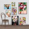 Mode Frauen Kopf Blume Wand Kunst Poster Abstrakte Kunstdrucke Sexy Mädchen Leinwand Malerei Moderne Bilder Wohnzimmer Wohnkultur