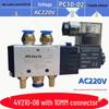 Pneumatický solenoidový ventil 4V210-08: Dvoupolohový, pěticestný řídicí ventil pro vzduchový válec (12V/24V/220V)